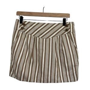 NWT Trina Turk Y2K Striped Neutral Mini Skirt - Size 6